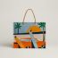 Bolso cabas de playa Après la Vague, orange/bleu