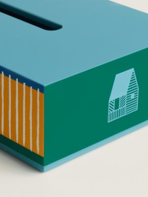 Boîte à mouchoirs Les Cabanes, Vue: Vue détaillée, detail, vue 3 sur 4
