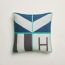 Avalon H Club pillow, marine/noisette