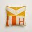 Avalon H Club pillow, ocre/orchidée