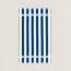 Yachting Raye beach towel, small model, bleu matelot/sable