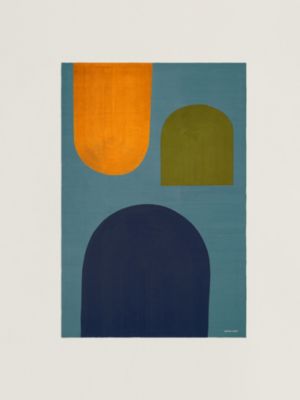 indigo/orange/kaki