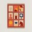 Les Objets du Faubourg blanket, rouge laque/beige