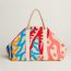 Le Chant des Cigales beach bag, framboise/bordeaux