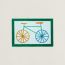 Les Cabanes beach towel, bleu/vert