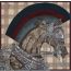 Cheval Punk scarf 100, naturel/kaki clair/bordeaux, no stock