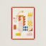 Animaux Nattes blanket, rose/orange