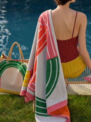 Maillon Marin 비치 타월, 보기: 이미지: 제품 착용 이미지, worn, 2개 중 3번째 보기