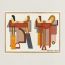 Selles en Duo blanket, rouge H/ambre