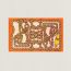 Tapis de plage Cordages et Pare-Battage, orange/écru/orange