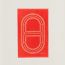 Yachting Tatoo Maillon Marin beach towel, small model, blanc/rouge pavot