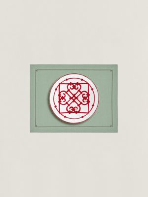 ランチョンマット 刺繍入り 《アンテルリーニュ》, イメージ: 平面図, flat, ビュー5の8