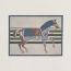 Cheval a la Couverture picnic mat, marine/kaki/alezan