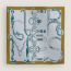 Hermès metallique scarf 100, gris chiné clair/chartreuse/crocus