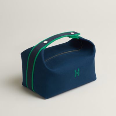 バス用ポーチ 《ブリッド・ア・ブラック》 GM - ブルー | Hermès 