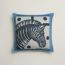 Zebre Zig Zag pillow, bleu