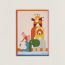 Animaux Blocks blanket, rose