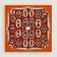 Bouclerie d'Attelage scarf 100, grenat/orange brûlé/blanc