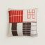 Atelier d'Artiste pillow, rouge laque/ébène