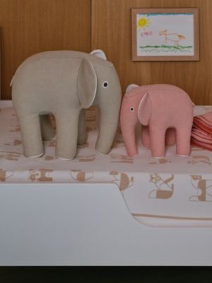 Edmond Animaux Blocks elephant plush, small model, View: front, front, view 3 of 3