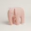 Edmond Animaux Blocks elephant plush, large model, rose bougainvillier