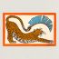 Panthere au Soleil beach towel, citrouille/beige