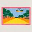 ビーチタオル 《エヴァジオン2》, ピンク/シエル