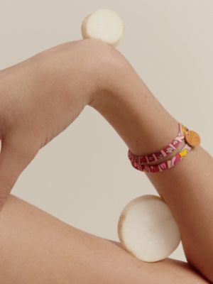 Single tour silk bracelet, View: Worn, worn, view 2 of 9