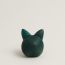 Cat paperweight, vert cyprès/malachite