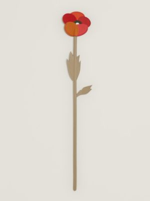 Leather poppy flower, View: front, front, view 4 of 4