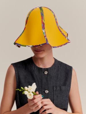 Hat in technical canvas and silk, View: Worn, worn, view 3 of 8