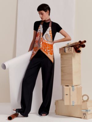 Silk scarf and tie accessory