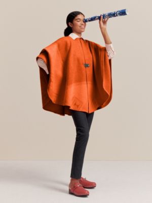 Wool and cashmere cape, View: Worn, worn, view 3 of 6