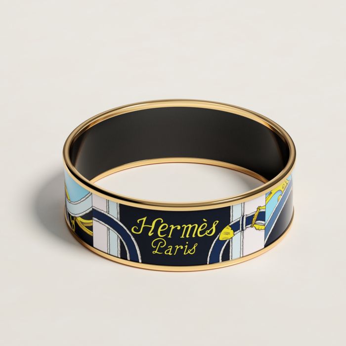 Hermes, Jewelry, Rare Color Herms H Clic Bleu Lin Pm Bracelet