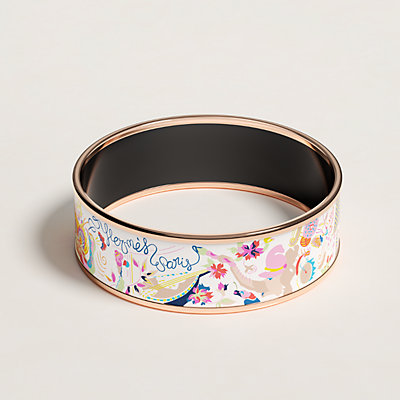 HERMES エルメス 思いとどまり レザー メタル ナロー バングル HERMES エルメス 思いとどまり レザー メタル ナロー バングル
