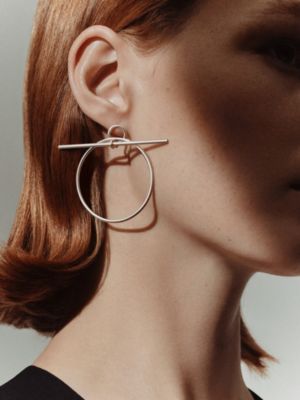 Loop earrings, medium model, View: Worn, worn, view 2 of 2