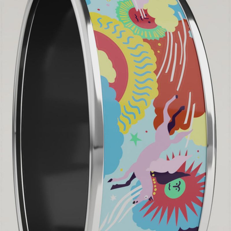 HERMES 幾何学模様 バングル Au Royaume d'Helios bangle - Yellow | Hermès USA