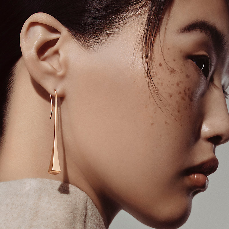 1/2 ピアス 《クルー・ド・フォルジュ》 - ピンクゴールド | Hermès 