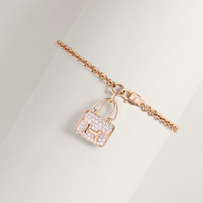 Shop HERMES Kelly Mini birkin amulette bracelet by Punahou