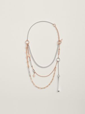 Mix and H necklace, large model