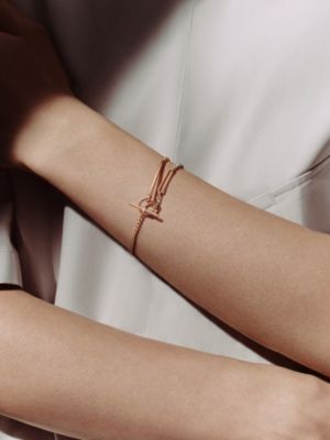 Mix and H bracelet, medium model, View: Worn, worn, view 3 of 4