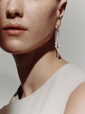 Mix and H single dangle earring, View: Worn, worn, view 2 of 2