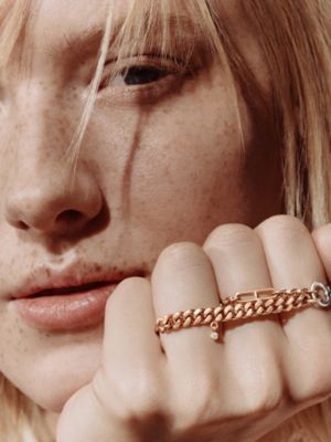 Mix and H triple ring, View: Worn, worn, view 2 of 2