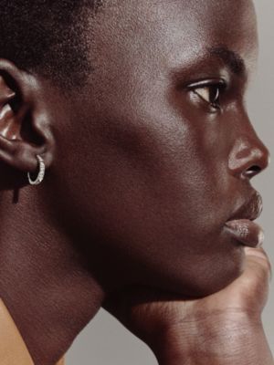 Hermès Clou d'H dangle earrings, small model, View: Worn, worn, view 4 of 4