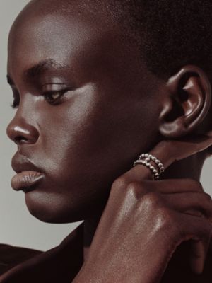 Chaine d'ancre Alea II beaded ring, View: Worn, worn, view 2 of 3