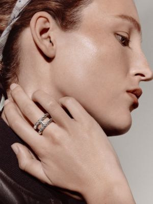Chaine d'ancre Alea II twisted ring, View: Worn, worn, view 2 of 3