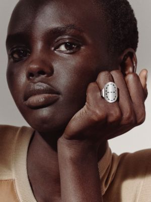 Point Sellier ring, very large model, View: Worn, worn, view 2 of 3