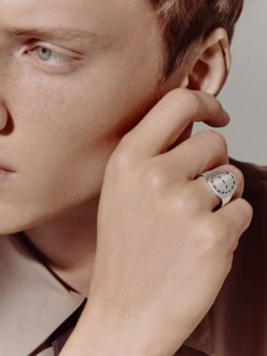 Point Sellier ring, very large model, View: Worn, worn, view 3 of 3