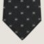Grenadine de Soie tie, noir/gris/blanc