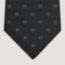 Grenadine de Soie tie, noir/gris